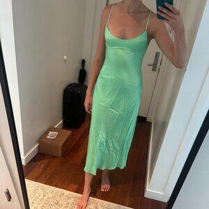 Green Silk Cocktail Dress